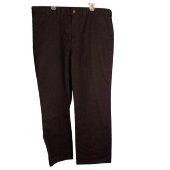 Carhartt 44x31 Mens Work Pants Relaxed Fit Cotton Blend Denim Twill Black - Picture 1 of 11